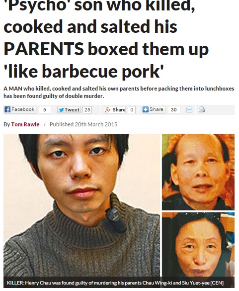 海外留学も数学で挫折。31歳男、逆恨みで両親を殺害し遺体をバラバラに。(香港) 海外留学も数学で挫折。31歳男、逆恨みで両親を殺害し遺体をバラバラに。(香港)