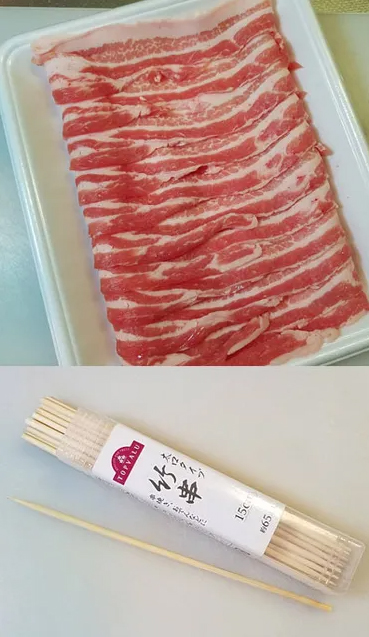 “ミニトマトの豚肉巻き串焼き”