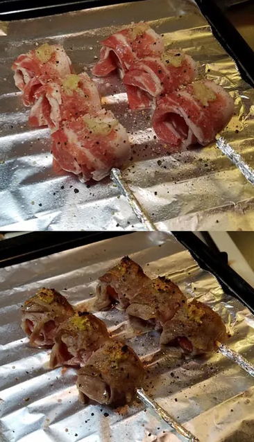 “ミニトマトの豚肉巻き串焼き”