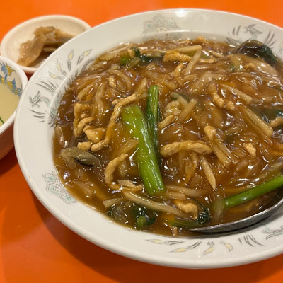 “豚肉あんかけご飯”