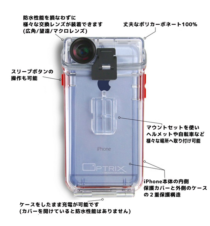 iPhone6用防水ケース optrix by BODYGLOVE オプトリクスの画像