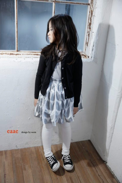 シンプルカーディガン：ブラック