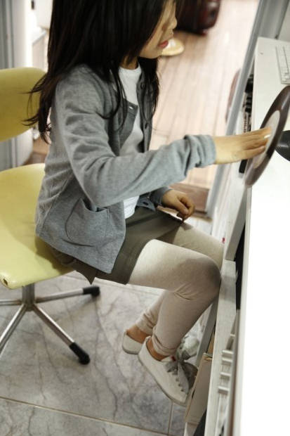 シンプルカーディガン：グレー