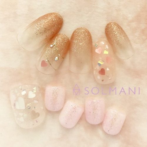 ポッピングハートネイル2017冬ネイル恵比寿