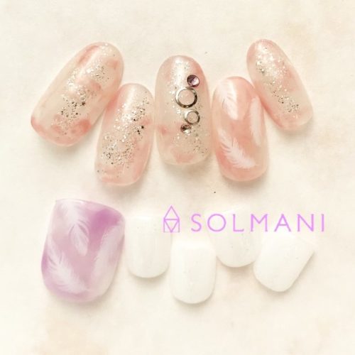 フェザーネイル恵比寿春ネイル