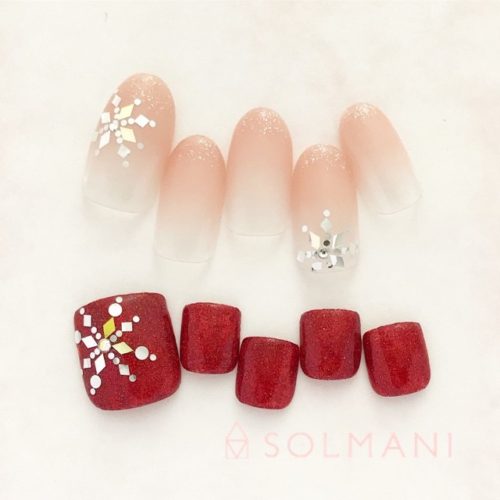 雪の結晶　冬2018恵比寿 ネイル tokyo nail solmani