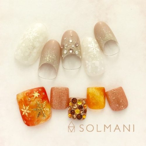 雪の結晶冬2018恵比寿 ネイル tokyo nail solmani
