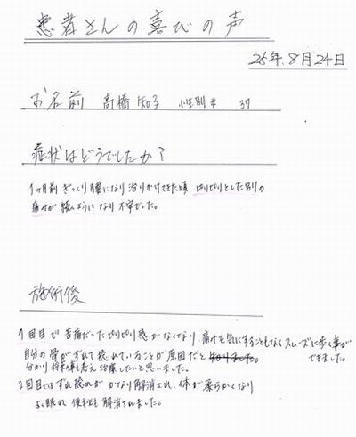 鎌倉　大船　整体　腰痛　肩こり　坐骨神経痛の改善＠漢方経絡整体院　寿