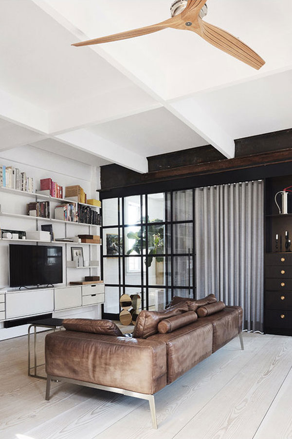 new york loft, loft living, style, industrial, crittall doors, hipster, chic, laid back, dinesen, raw brick, paper factory, stainless steel, marble, skylight, bright, clean, scandinavian, climbing rope, plants, urban jungle, modern, trend, styling, Søren Rose Studio