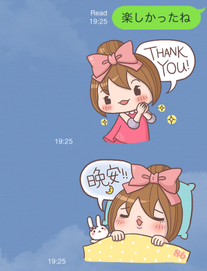 86Shop x 2bau (かわいい女子) スタンプ