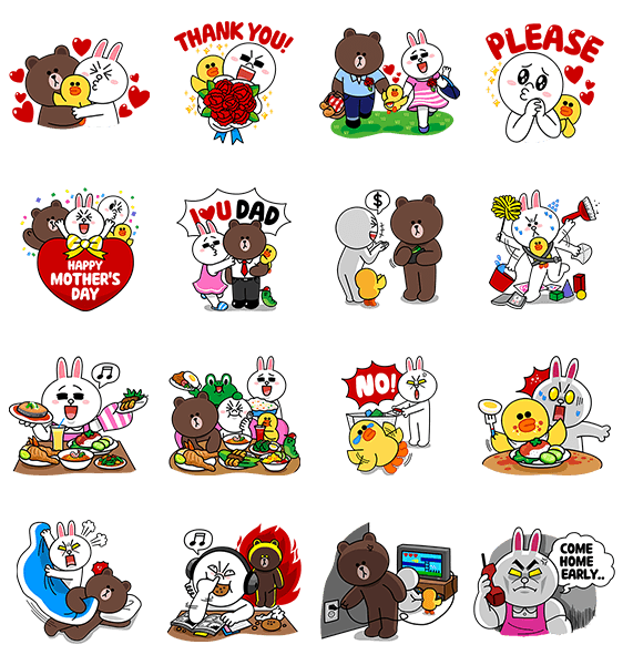 LINEキャラクター：ファミリースペシャル（香港） スタンプ