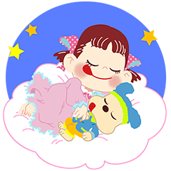 【隠しスタンプ】ペコちゃんのスマイルスタンプ スタンプ(2014年12月29日まで)