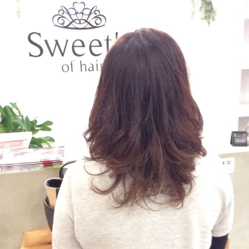 伸ばしかけのミディアムにデジ縮 ストデジ ストカール Sweet S Of Hair