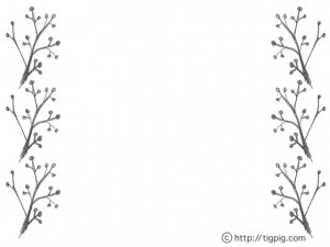 フリー素材 北欧風のモノトーンの木の実と枝のイラストのフレーム Http Tigpig Co フリー素材 ロゴ作成 イラスト 制作 Webデザイン Http Tigpig Com