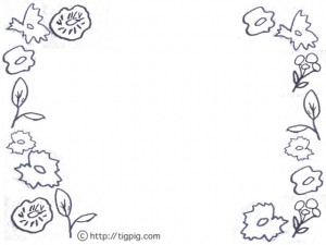 フリー素材 北欧風の大人可愛い花と葉っぱののイラストのフレーム Http Tigpig Co フリー素材 ロゴ作成 イラスト 制作 Webデザイン Http Tigpig Com