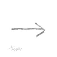 矢印のアイコンのフリー素材;グレーのシンプルな手描きの矢印の無料イラスト;200×200pix