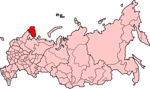 ムルマンスク州の位置