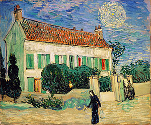 『夜の白い家』 1890年6月、エルミタージュ美術館蔵