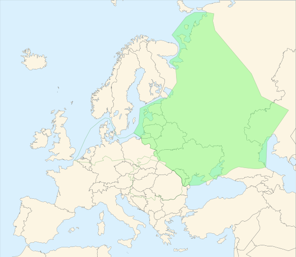 東ヨーロッパ平原の範囲