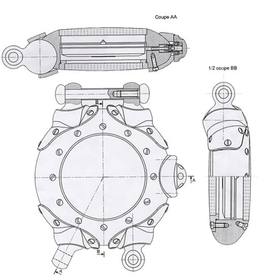 JP Lepine Belharra watch case schematics drawing11 JP Lepine Belharra Black HMS Watch Available