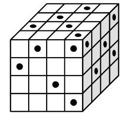 穴のあいてない立方体はいくつ