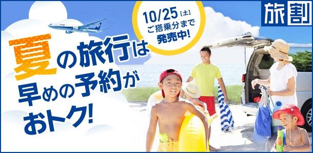 夏の旅行は早めの予約がおトク！