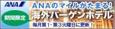 【ANA SKY WEB TOUR】海外バーゲンホテル