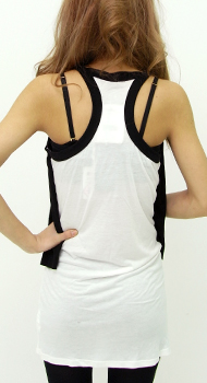 SETTIMO×ITALY フェイクスパンコールジレ付タンクトップ