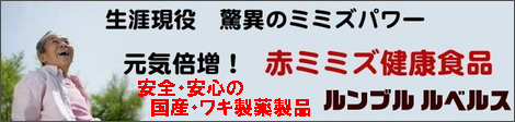 生涯現役　驚異のミミズパワー　元気倍増！　ミミズ酵素・赤ミミズ健康食品　血液の健康が気になる方に　ルンブルルベルス