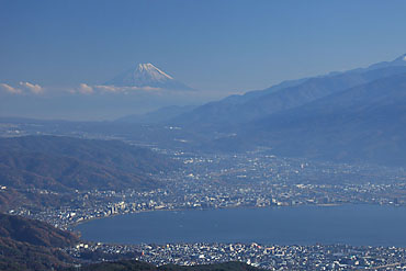 高ボッチ山 雲海　富士山