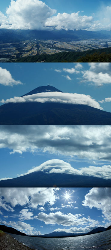 富士山,笠雲,インターバル,TimeLapse,微速度撮影