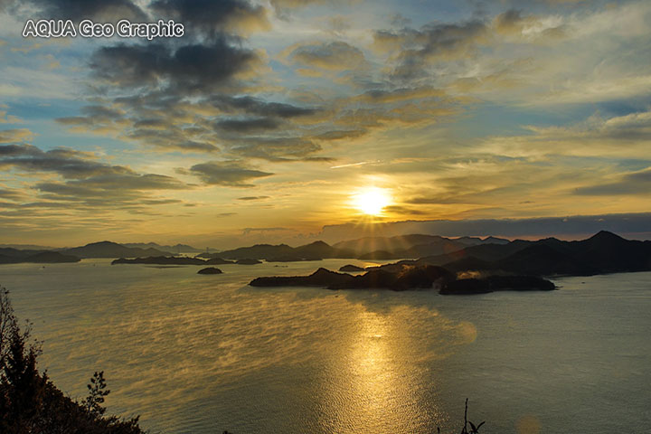 三原 筆影山 海霧 瀬戸内海