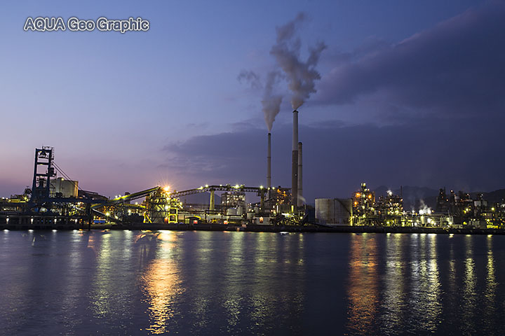 周南コンビナート工場夜景 水中カメラマンのデスクワークな日々