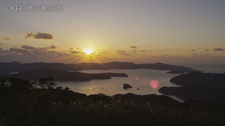 奄美大島　油井岳展望台から大島海峡