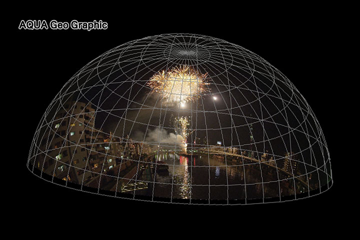 隅田川花火大会 厩橋 東京スカイツリー 全天周ドーム映像