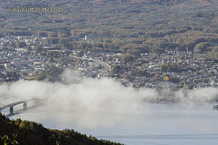 富士山　河口湖　霧　雲海　御坂峠