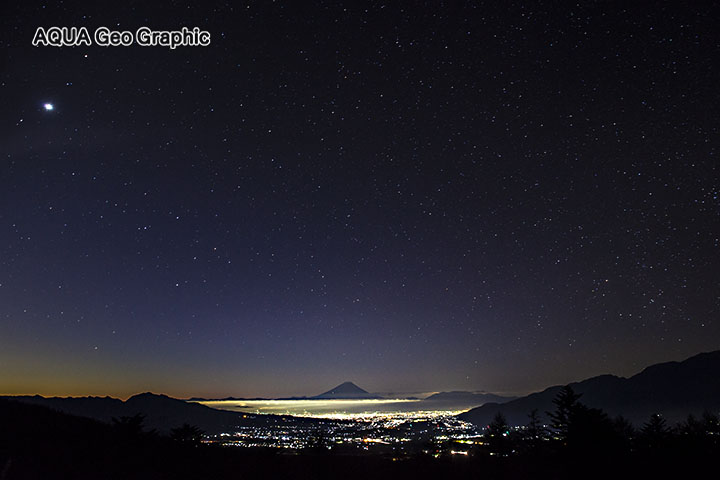 富士山　雲海　夜景　観音平　八ヶ岳　星空