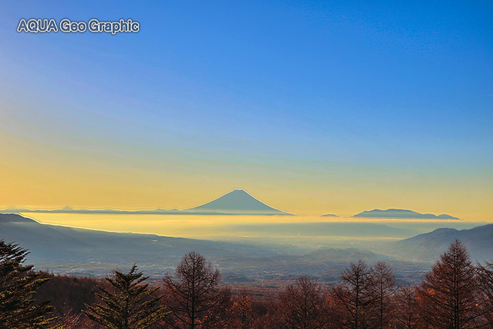 富士山　雲海　観音平　八ヶ岳　