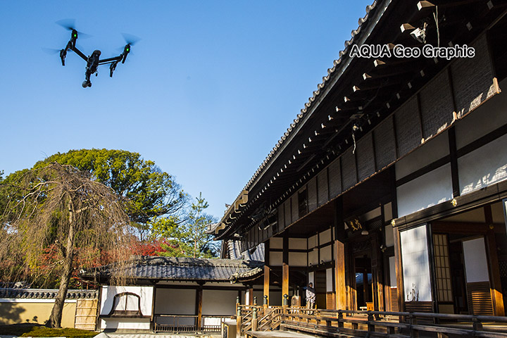 京都の紅葉 高台寺 ドローン空撮