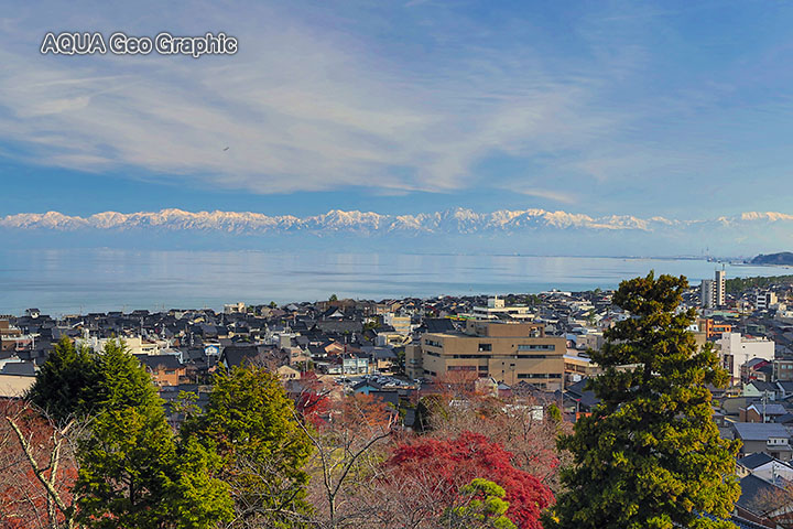富山湾越しに望む立山連峰(氷見市編) 朝日山公園展望台