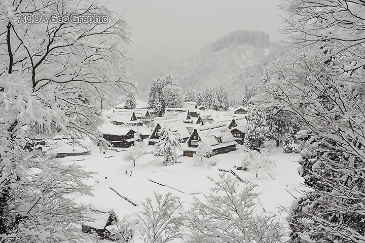 雪景色　五箇山 相倉合掌造り集落　世界遺産