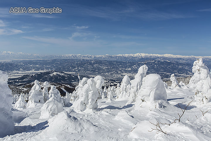 蔵王　地蔵山　雪景色　樹氷　アイスモンスター
