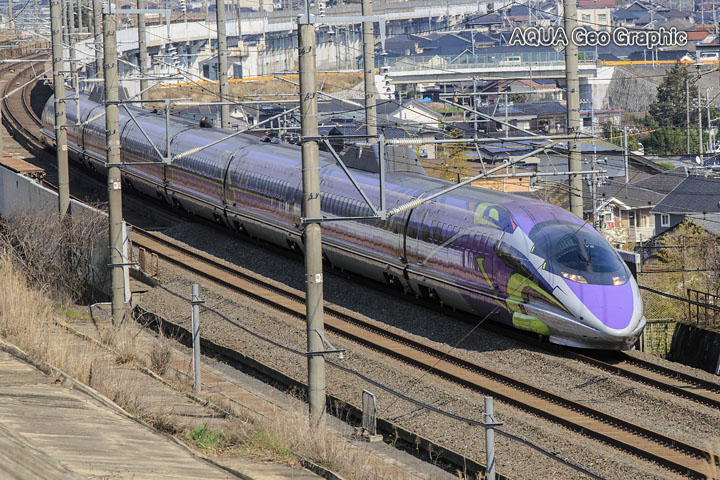 撮り鉄 山陽新幹線 500系 エバンゲリオン エヴァ新幹線「500 TYPE EVA」