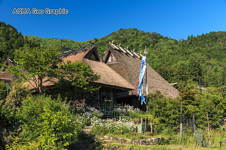 新緑　京都 美山「かやぶきの里」