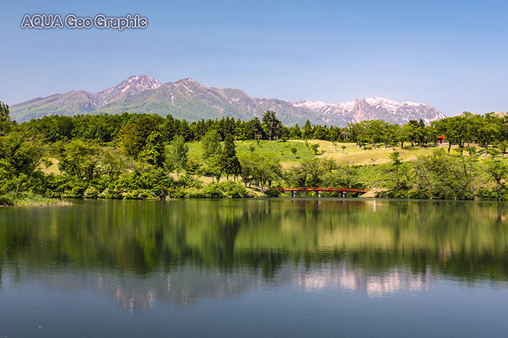 松ヶ峰から　残雪の妙高連峰と新緑