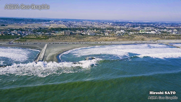 千葉 外房海岸のドローン空撮 水中カメラマンのデスクワークな日々