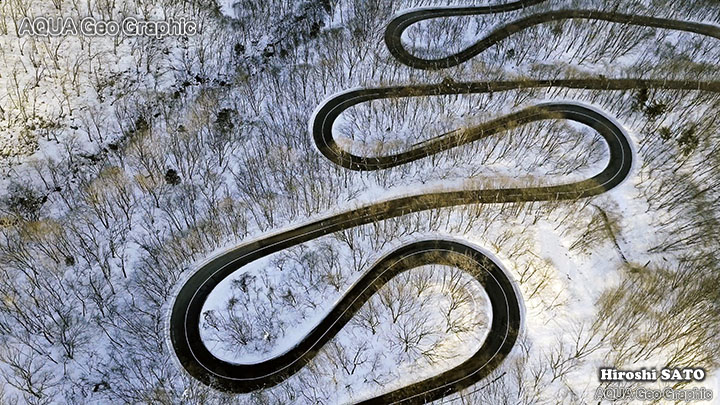 ドローン空撮 奥日光 いろは坂 雪景色 絶景 dji mavicc pro