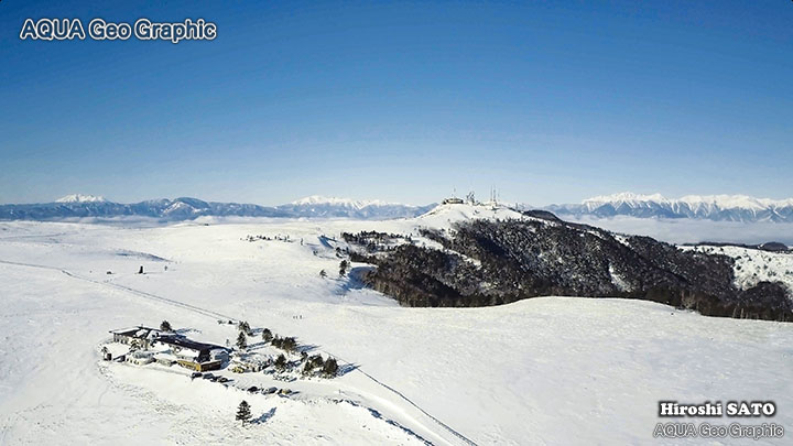 ドローン空撮 美ヶ原高原 雪景色 絶景 dji mavicc pro