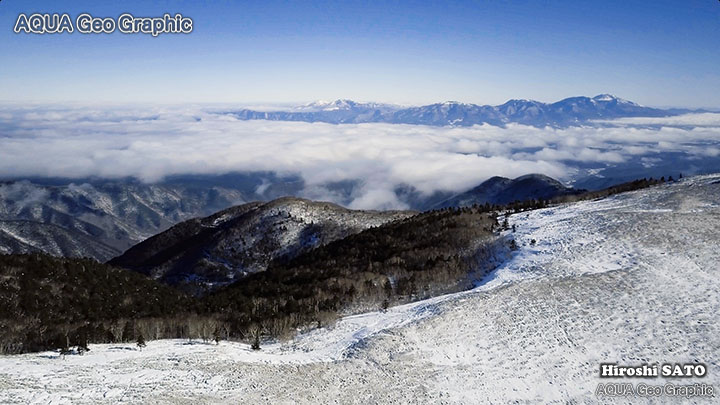 ドローン空撮 美ヶ原高原 雪景色 絶景 dji mavicc pro