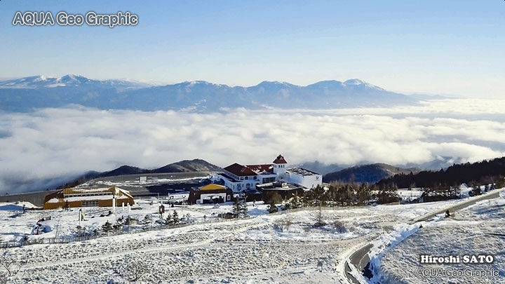 ドローン空撮 美ヶ原高原 雪景色 絶景 dji mavicc pro